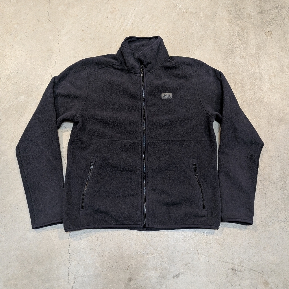 REI Co-Op Mens M Full Zip Fleece Black
